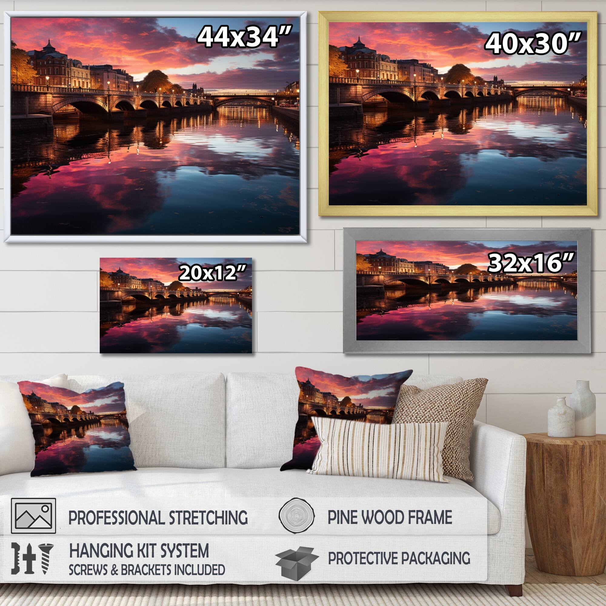 Designart "Dublin Beautiful Cityscape Photo II" Dublin Wall Decor Bed Bath & Beyond 39161389
